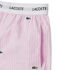 Lacoste Men's Striped Short-Sleeve Shirt and Pajama Shorts, 2-Piece Set