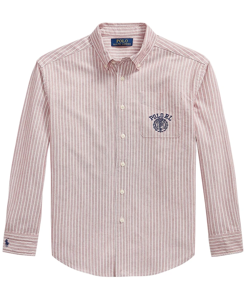 Polo Ralph Lauren Boys' 8-20 Striped Cotton Oxford Shirt