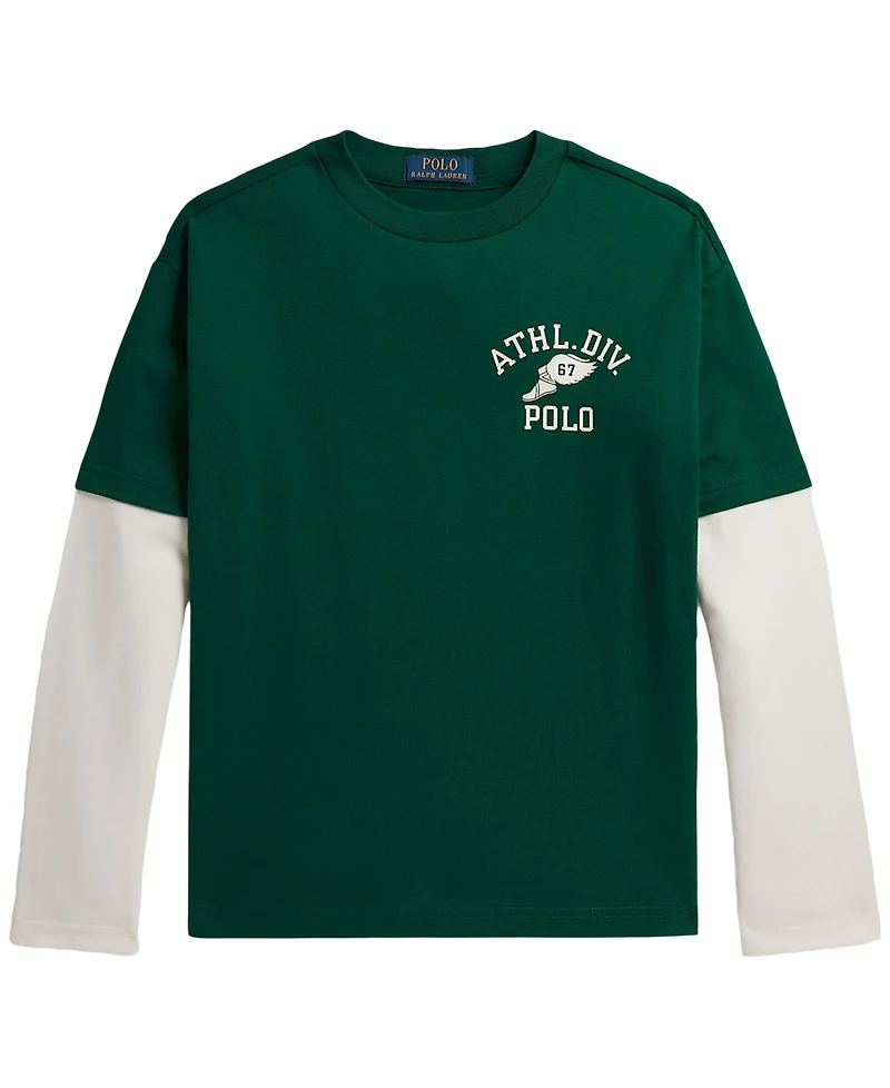 Polo Ralph Lauren Boys' 8-20 Big Fit Cotton Layered Effect T-Shirt