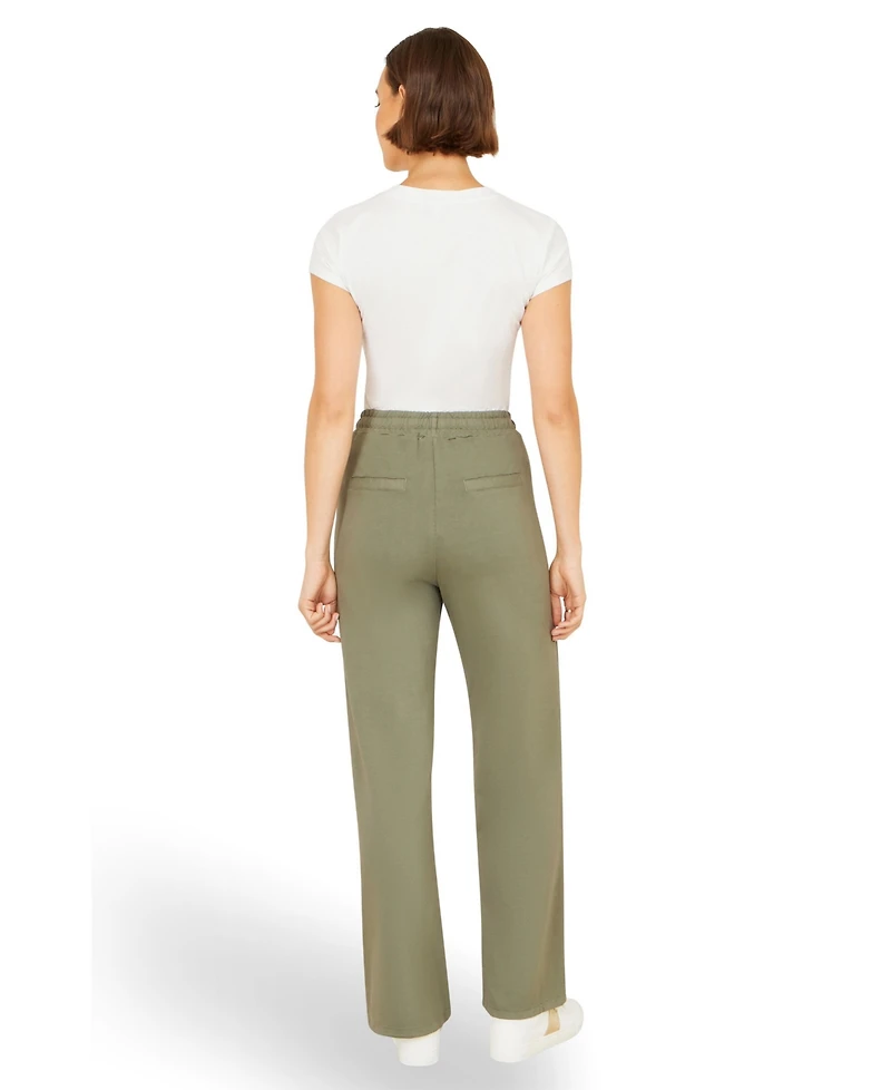 Yumi Women's Relaxed Stretch Wide Leg Trousers