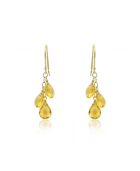 The Lovery Citrine Bead Dangle Earrings 14K Gold