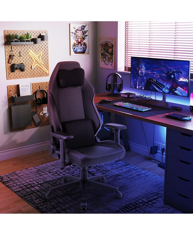 Slickblue High Back Ergonomic Office Chair with Magnetic Headrest Pillow