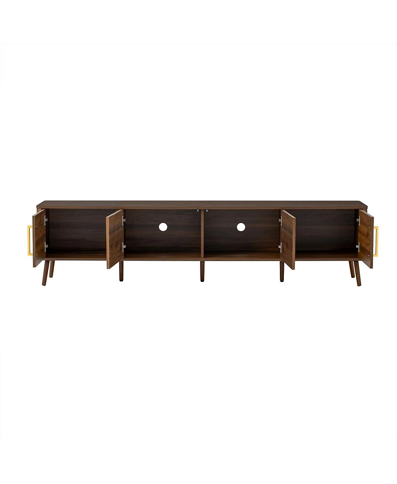 Streamdale Furniture Modern Tv Stand for TVs, Entertainment Center with Fluted Door