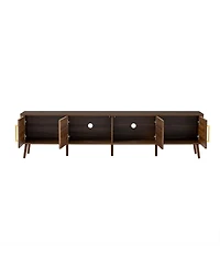 Streamdale Furniture Modern Tv Stand for TVs, Entertainment Center with Fluted Door