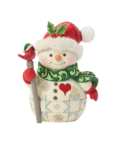 Jim Shore Heartwood Creek Fig Snowman with Bird