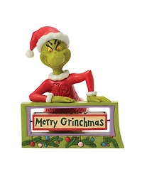 Jim Shore Grinch Fig Grinch with Rotating Message