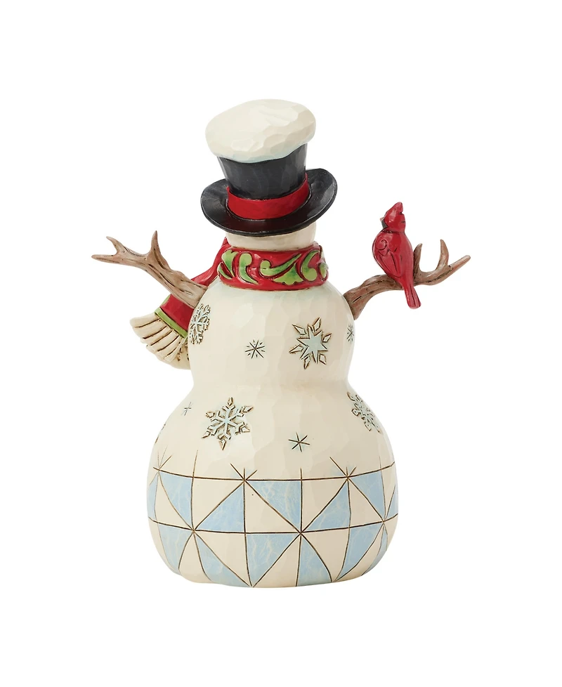 Jim Shore Heartwood Creek Snowman with Cardinal Figurine