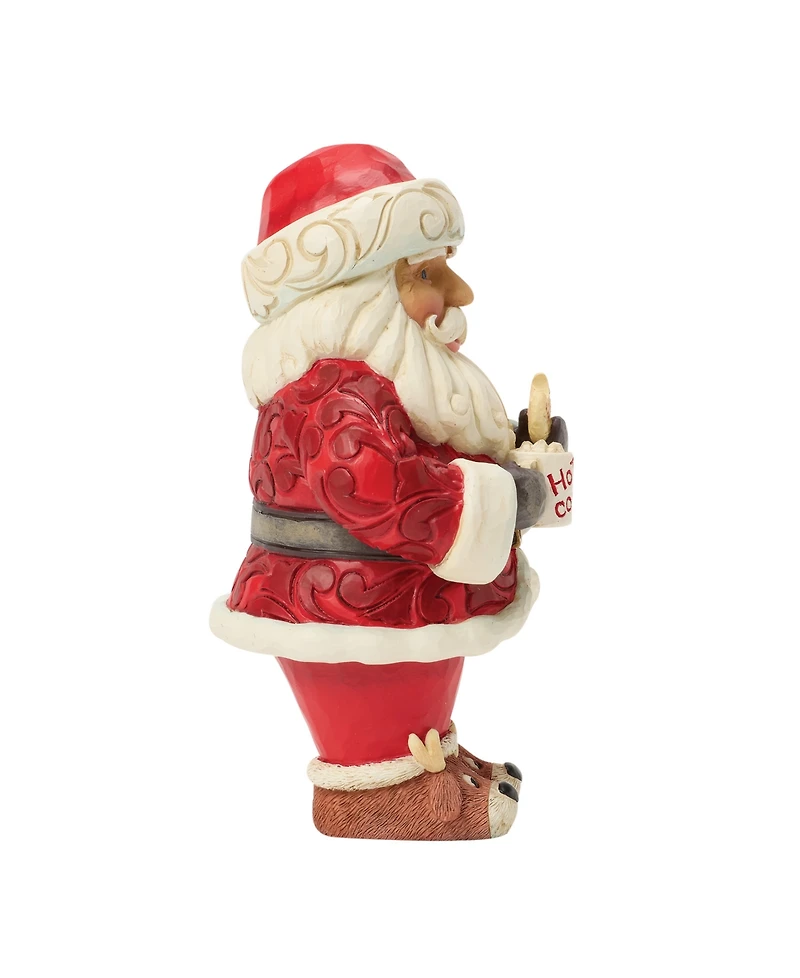 Jim Shore Heartwood Creek Fig Santa with Hot Cocoa
