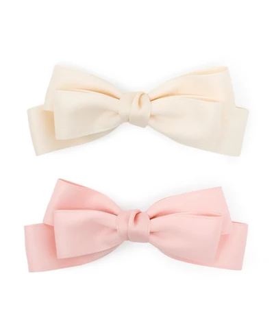 Puttisu Girls Large Double Bow Clip Set (2pc)