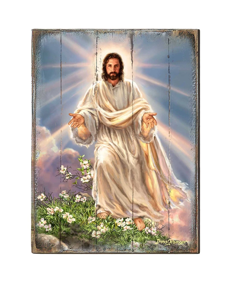 Designocracy Jesus Resurrection Wooden Wall or Freestanding Decor, 8" x 6"