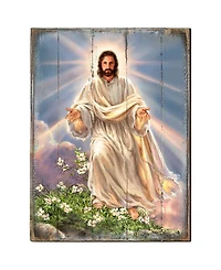 Designocracy Jesus Resurrection Wooden Wall or Freestanding Decor, 8" x 6"