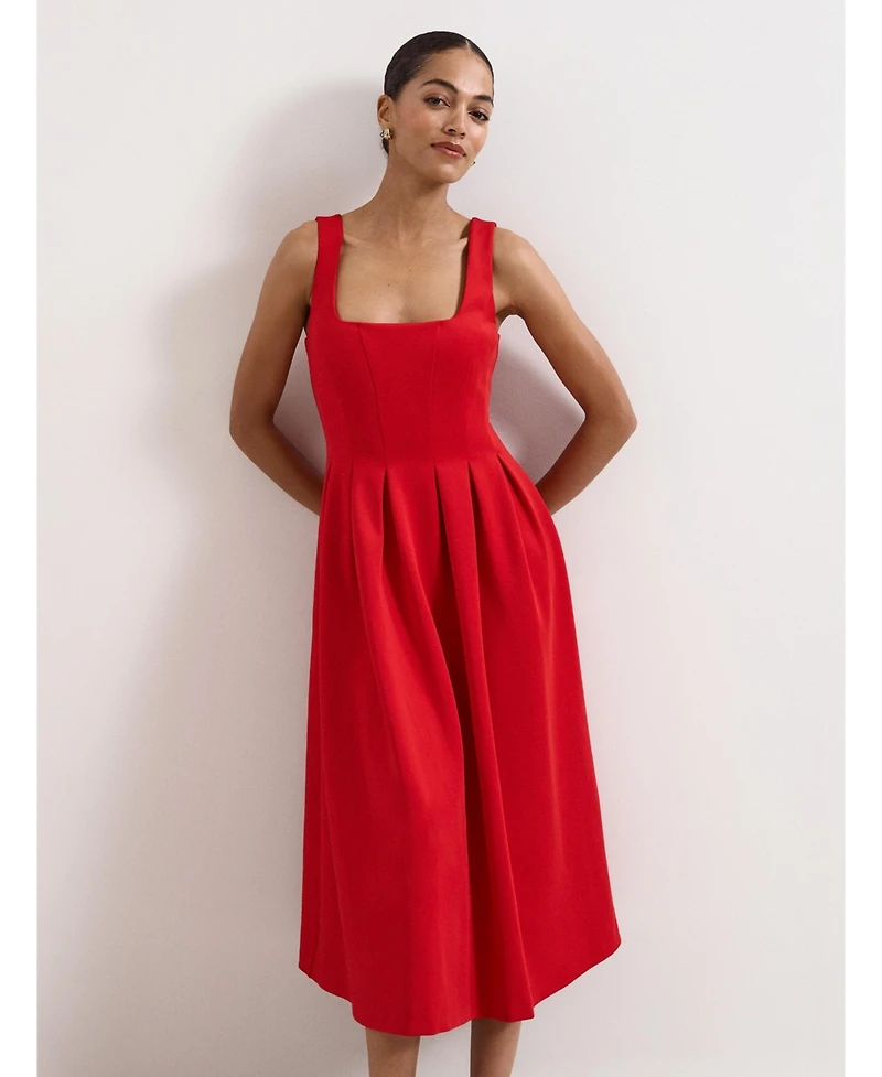Phase Eight Women's Katie Square-Neck Midi Dress