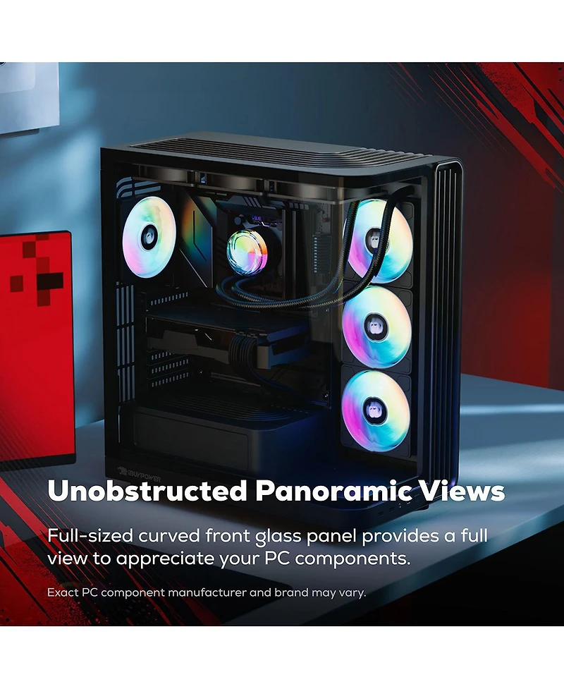 iBUYPOWER Trace TBA7R97XT01 Liquid Cooled Gaming Desktop Computer, Amd Ryzen 7 9800X3D 4.7GHz, 32GB Ram, 2TB Ssd, Amd Radeon Rx 9070XT 16GB, Windows