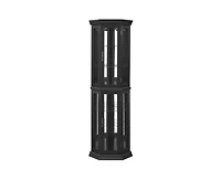 sumyeg Corner Glass Curio Cabinet Led Lit Display with Adjustable Tempered Shelves