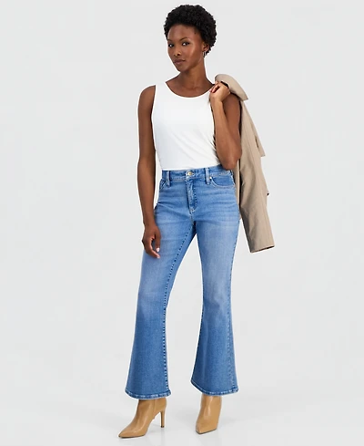 I.n.c. International Concepts Petite High-Rise Flare-Leg Jeans, Macy's Exclusive
