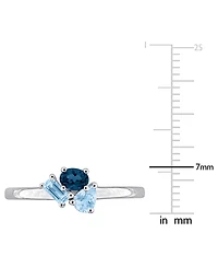 Macy's Rhodolite (5/8 ct. t.w.) Ring Sterling Silver (Also Available Blue Topaz)