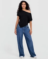 Just Polly Juniors' Asymmetric Short-Sleeve Poncho