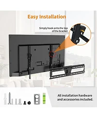 Unho Low Profile Tilting Tv Wall Mount for 30-75" Tvs, Heavy Duty Steel TV Bracket Fits Vesa 600x400mm