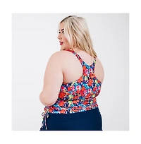 Calypsa Plus Maya Tankini Swim Top With Removable Cups