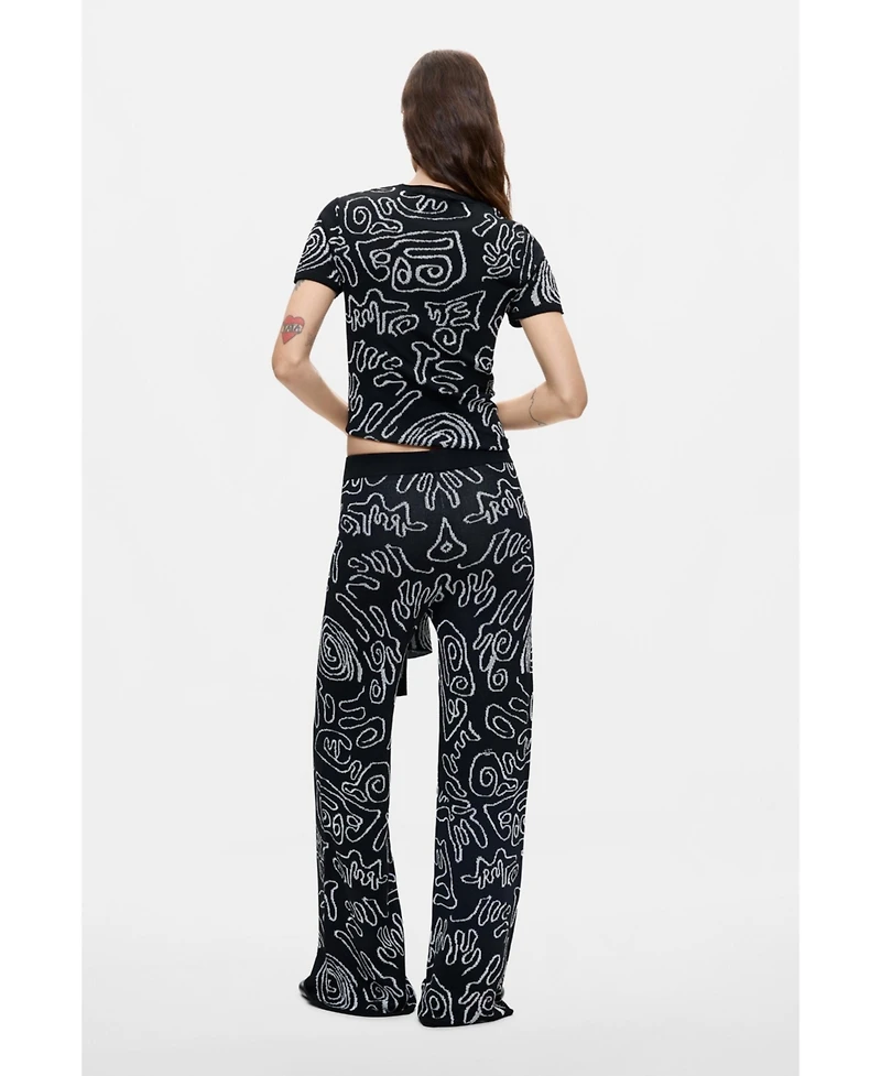 Desigual Women's Printed Knit Trousers