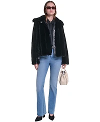 Karl Lagerfeld Paris Women's Short Faux Fur Jacket