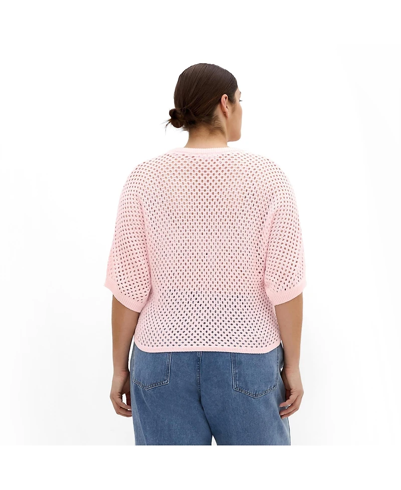 City Chic Women's Chi Crochet Knit Top