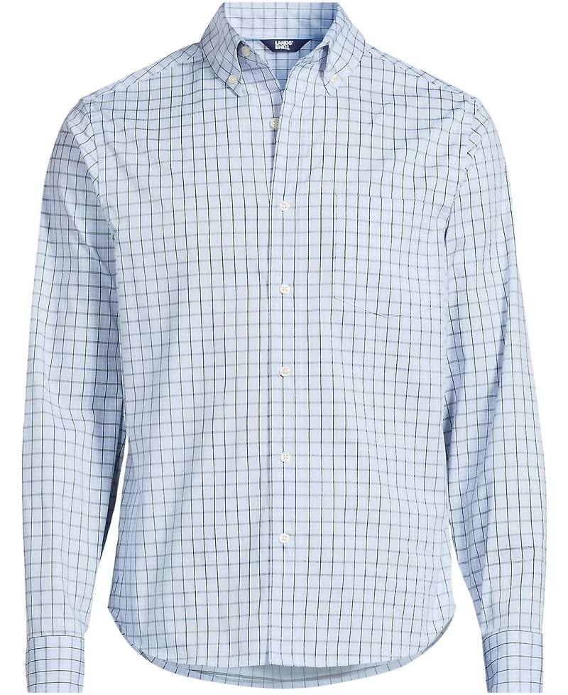 Lands' End Men's Long Sleeve Tailored Fit Travel Kit Shirt