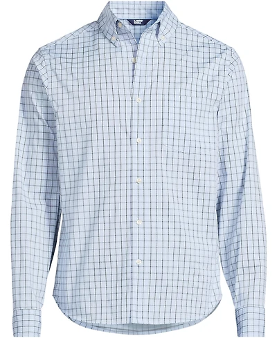 Lands' End Men's Long Sleeve Tailored Fit Travel Kit Shirt
