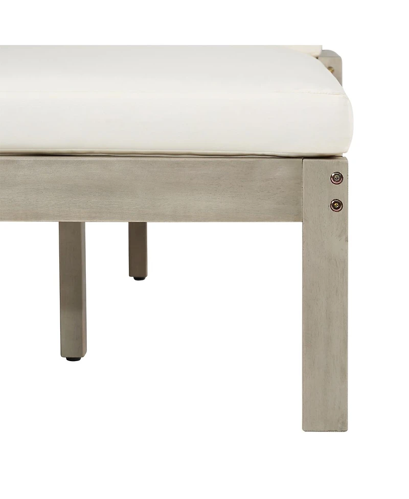Streamdale Furniture Premium Acacia Wood 5-Position Adjustable Outdoor Chaise Lounge