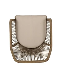 Streamdale Furniture Modern Woven Wicker Outdoor Dining Club Chairs with Water-Resistant Cushions 2