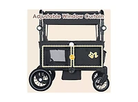 Kinder King Baby Wagon Stroller for Two with Adjustable Handle, All-Terrain Wheels, Tray and Storage.