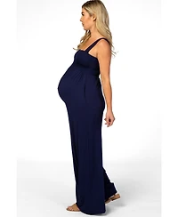 Pinkblush Maternity Navy Sleeveless Wide Leg Jumpsuit
