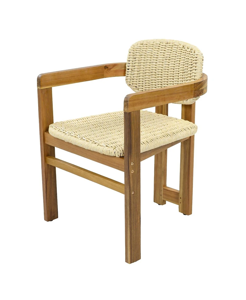 Streamdale Furniture 2-Piece Woven Rattan Outdoor Accent Chair Set