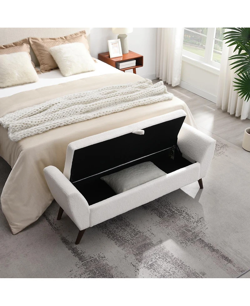 Streamdale Furniture 60" Storage Bench Width Wood Legs