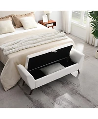 Streamdale Furniture 60" Storage Bench Width Wood Legs