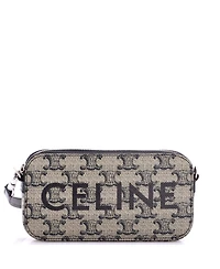 Pre-Owned Celine Horizontal Pouch Crossbody Bag Logo Triomphe Coated Canvas