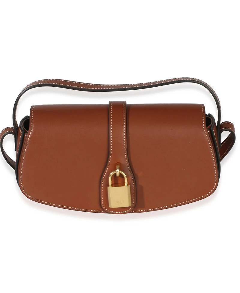 Pre-Owned Celine Brown Smooth Calfskin Tabou Clutch On Strap