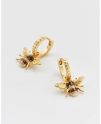 Fable England Honey Bee Huggie Earrings