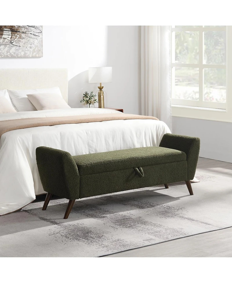 Streamdale Furniture 60" Storage Bench Width Wood Legs