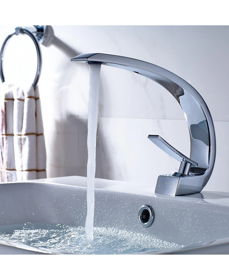 Phying Chrome Bathroom Faucet,Faucet for Bathroom Sink, Single Hole Bathroom Faucet Modern Single Handle Vanity Basin Faucet