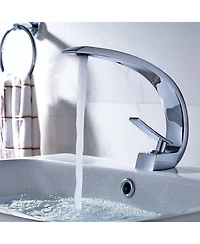 Phying Chrome Bathroom Faucet,Faucet for Bathroom Sink, Single Hole Bathroom Faucet Modern Single Handle Vanity Basin Faucet