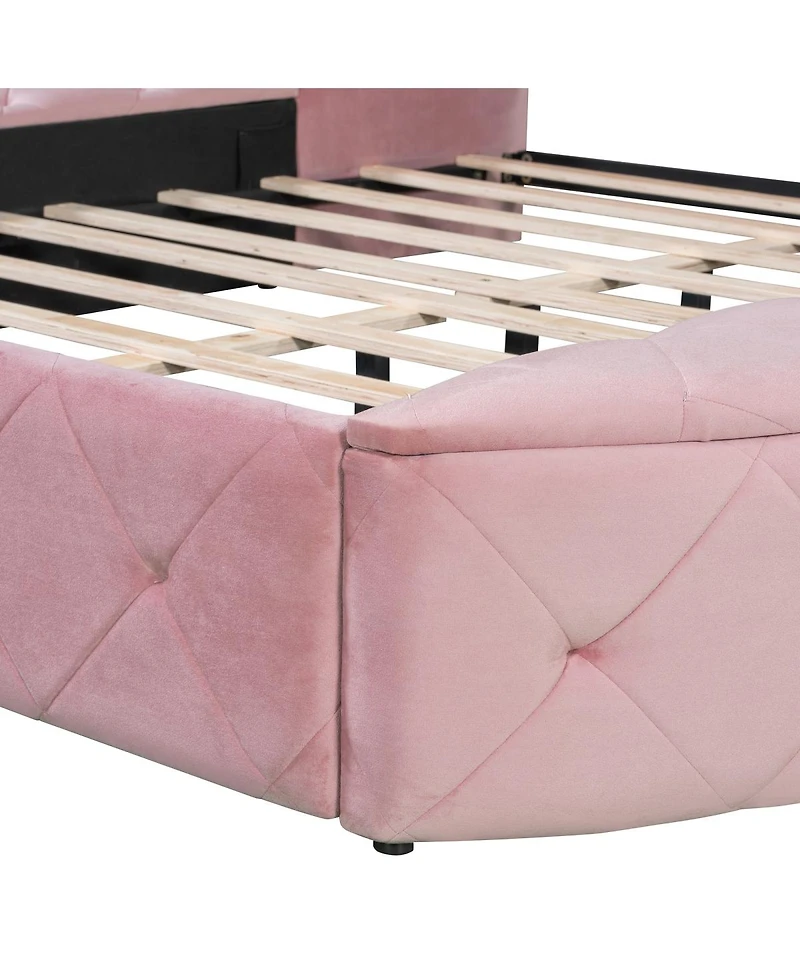 Streamdale Furniture Storage Bed with Wingback Headboard