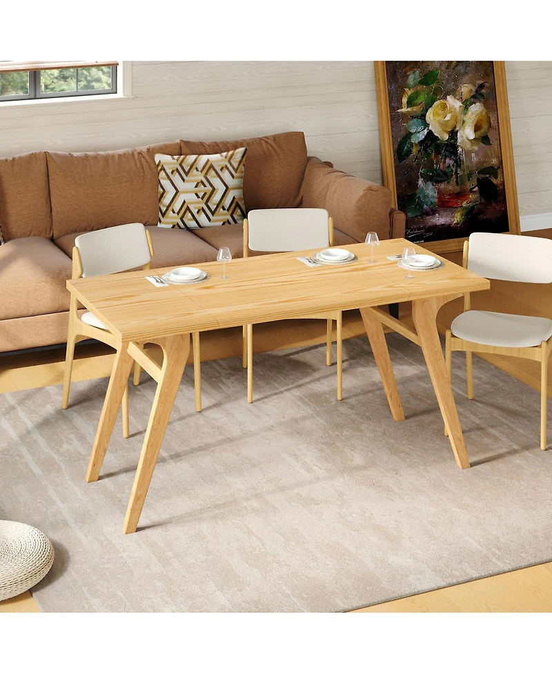 Streamdale Furniture 2-in-1 Expandable Wood Transformer Coffee Table