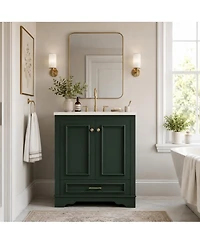 Phying 24 Inch Bathroom Vanity with Ceramic Sink Combo Modern Freestanding Storage Cabinet for Home Small Bathroom Decoration