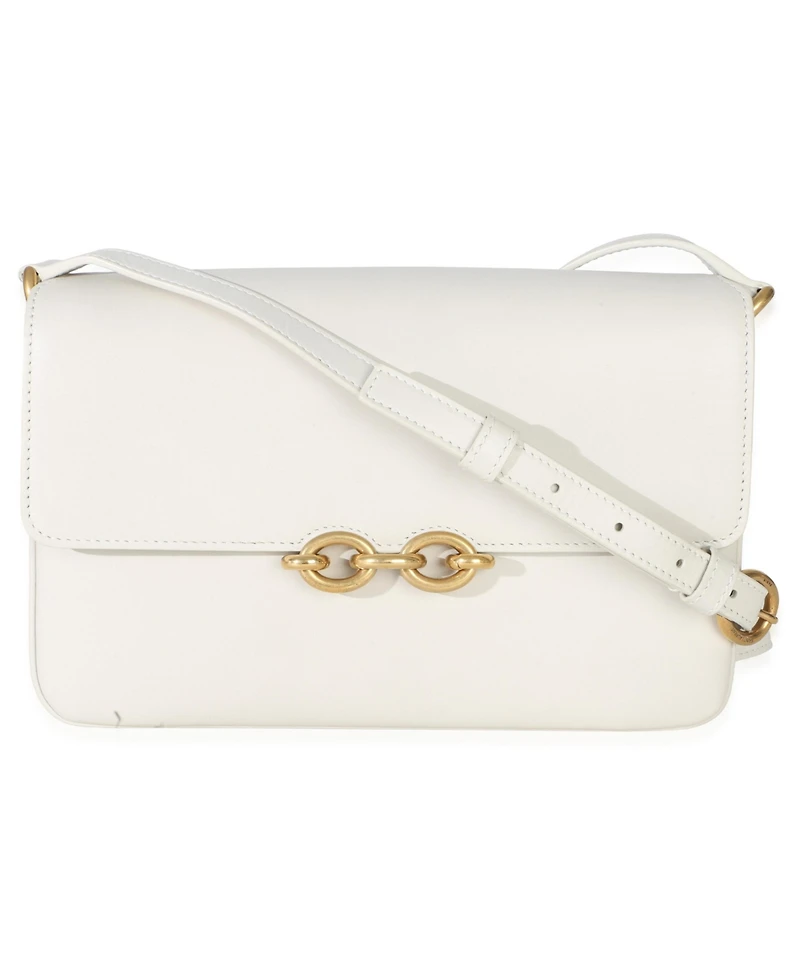 Pre-Owned Saint Laurent Cream Smooth Calfskin Le Maillon Satchel