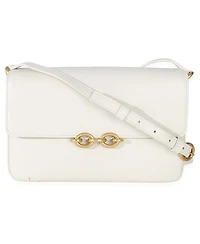 Pre-Owned Saint Laurent Cream Smooth Calfskin Le Maillon Satchel