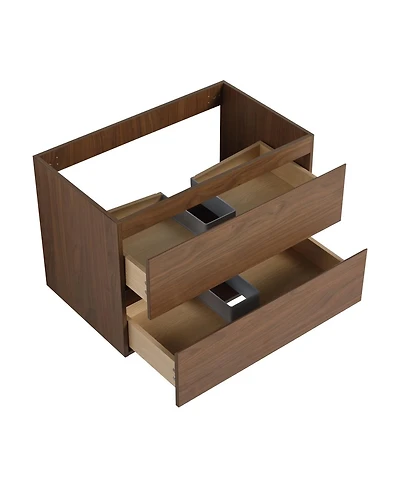 Sillysis Inch Wall Mounted Bathroom Vanity Cabinet with Soft Close Drawers