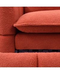 Maison Boucle 3-in-1 Pull Out Sleeper Sofa Bed with Chaise for Small Spaces