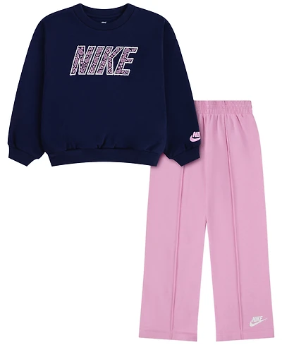 Nike Girls' 4-6X Retro Remix Top and Pants, 2-Piece Set