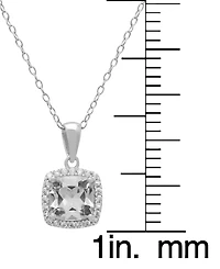 Macy's Lab-Grown White Sapphire Pendant Necklace & Matching Earrings (4-1/8 ct. t.w.) in Sterling Silver, 2-Piece Set